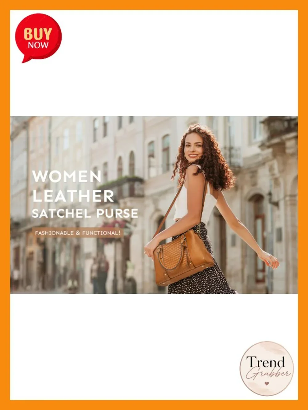 Kattee Leather Satchel Handbag Crossbody Totes Gold Hardware